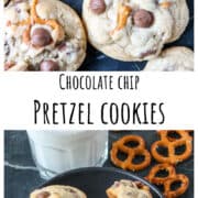 A plate of pretzel cookies and a glass of milk.