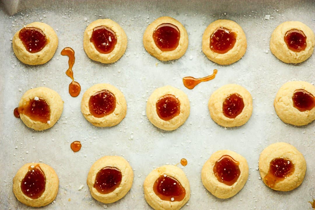 Salted Caramel Thumbprint Cookies