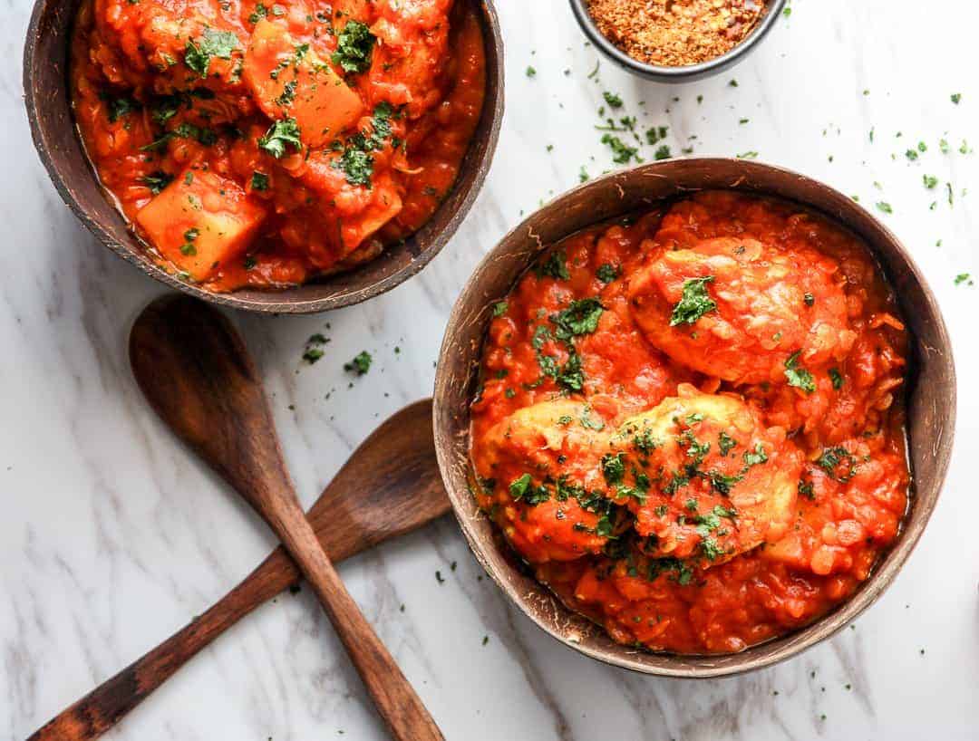 Moroccan Chicken & Lentils