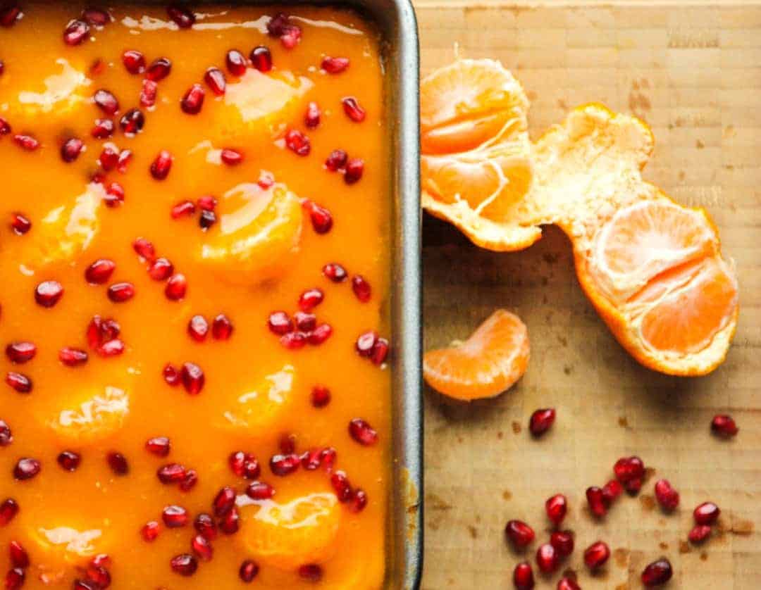 Mandarin Pomegranate Cheesecake