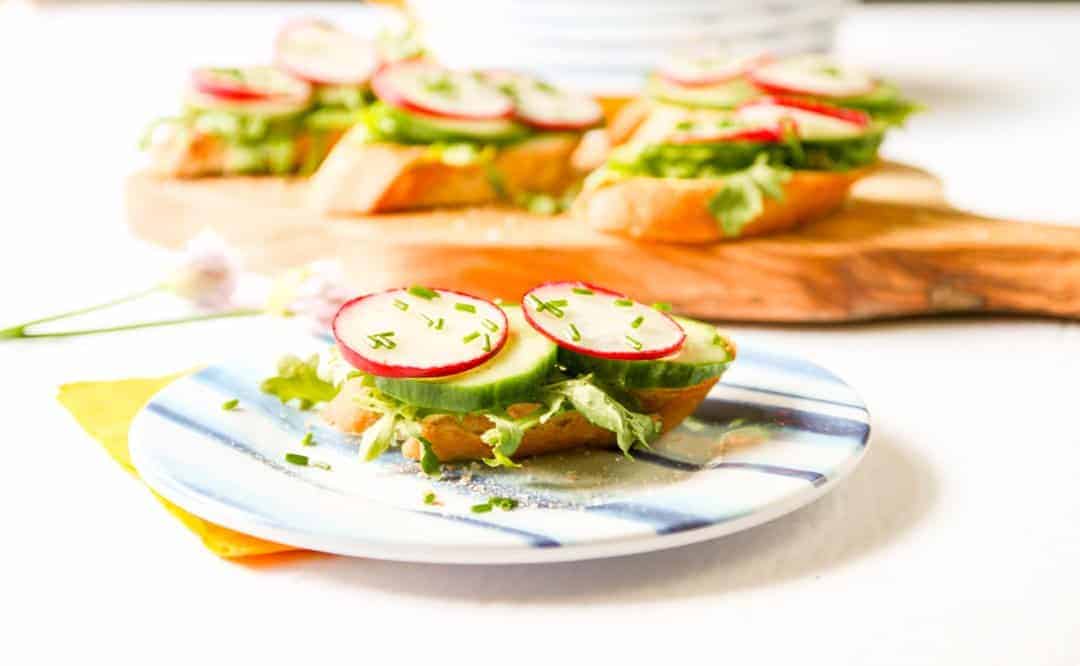 A plate of food on a table