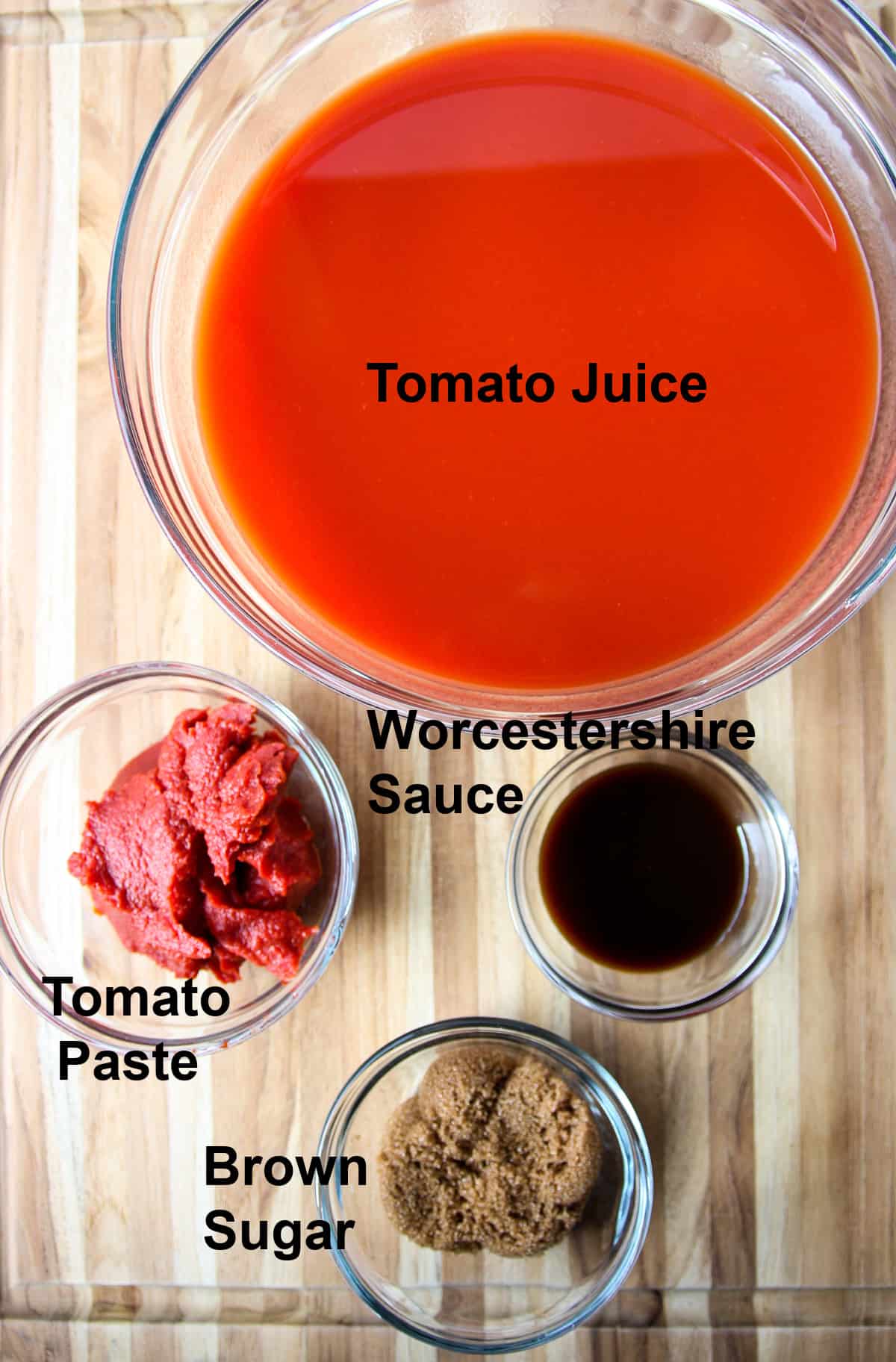 Ingredients to make the sauce.