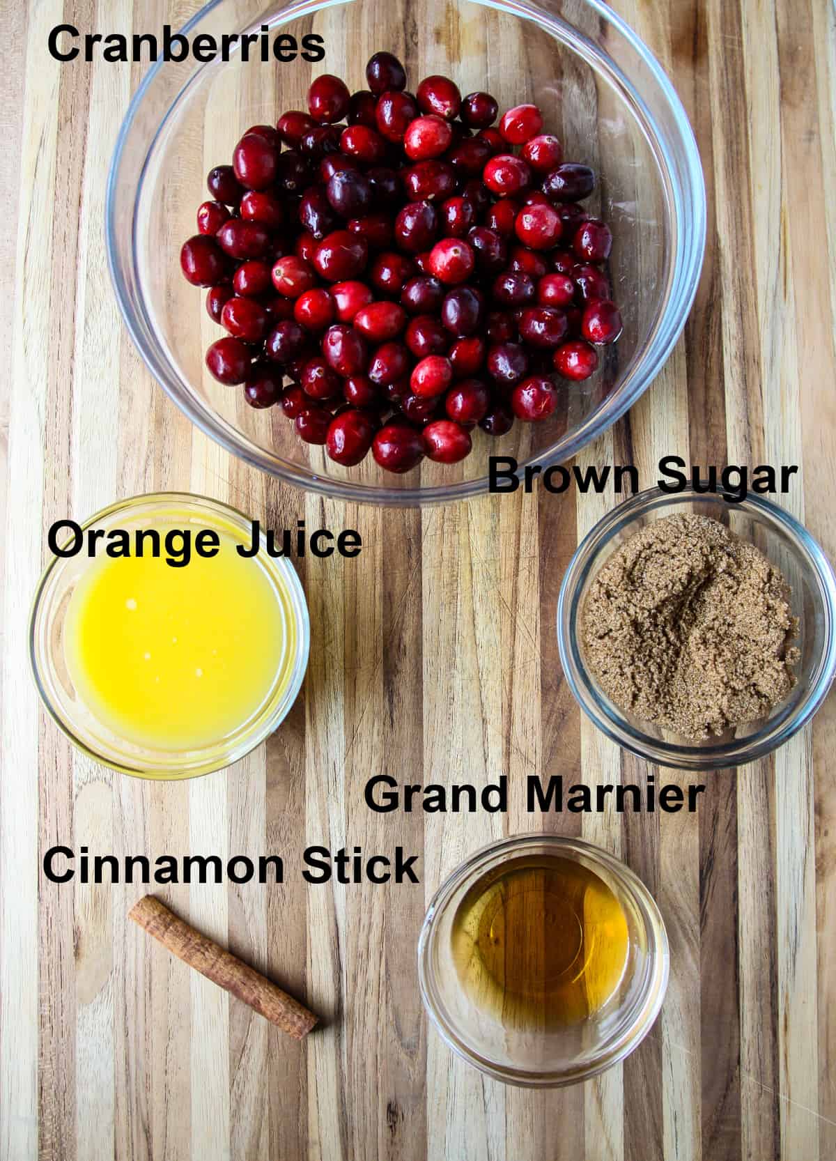 The ingredients for the recipe.