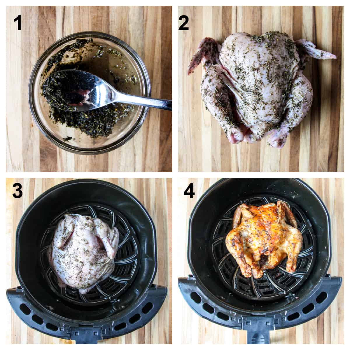 Four steps to making the recipe.