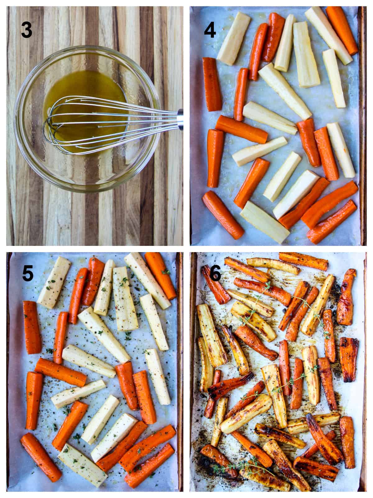 The four steps to make the recipe.