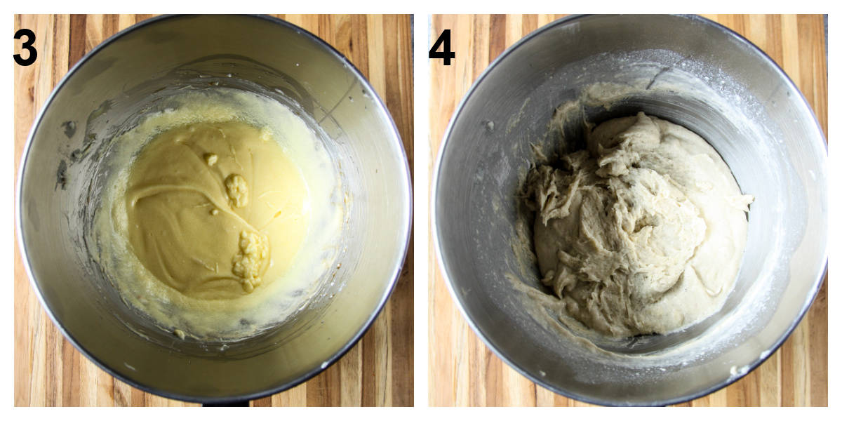 Steps 3 and 4 of the recipe process.