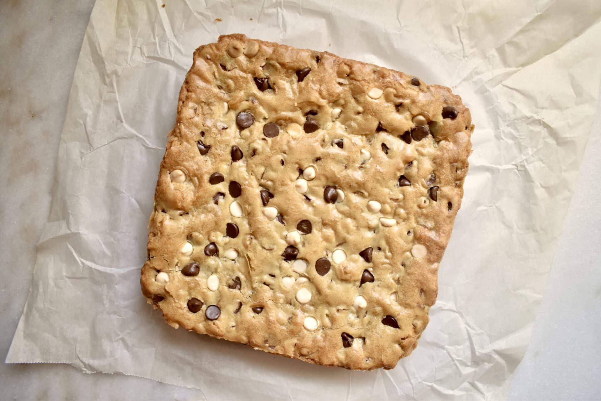 overhead shot of ingredients for fudge and christmas cookie cutters