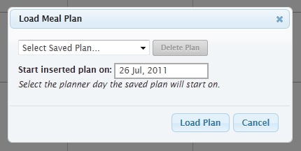 load meal plan load meal plan