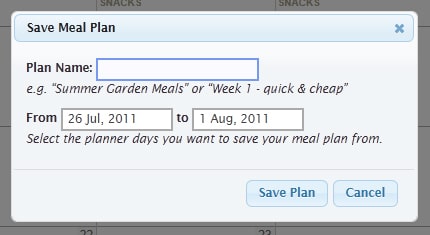 save meal plan save meal plan